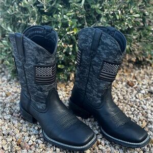 Ariat Black Mesh Cowboy Boots